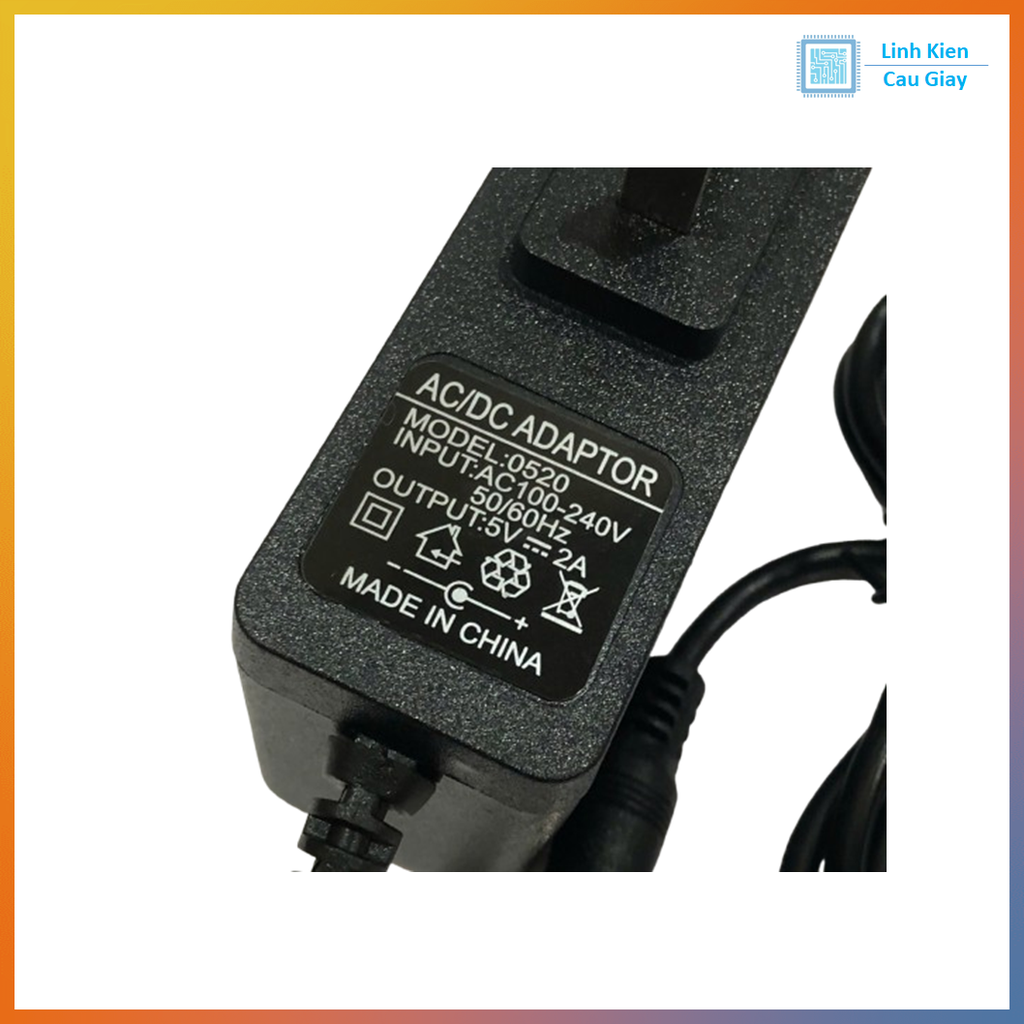 Nguồn Adapter 5V 1/2A đầu ra Jack DC 5.5*2.5mm