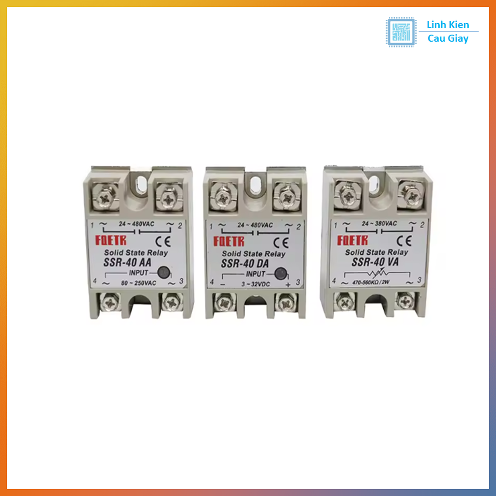 Relay Bán Dẫn Fotek Solid SSR 40/50/60/100 DA,DA-H,VA-H,AA-H (Hàng Loại Tốt)