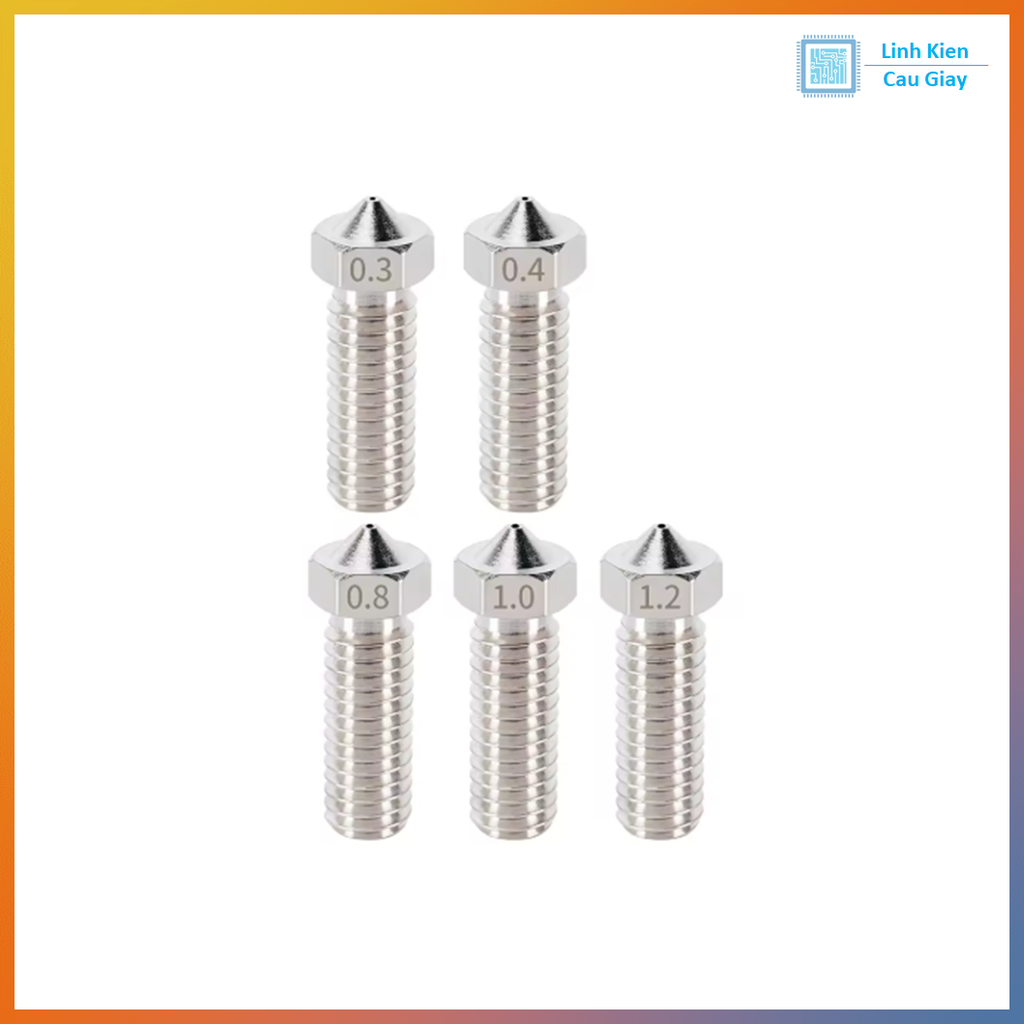 Đầu in E3D Volcano thép không gỉ