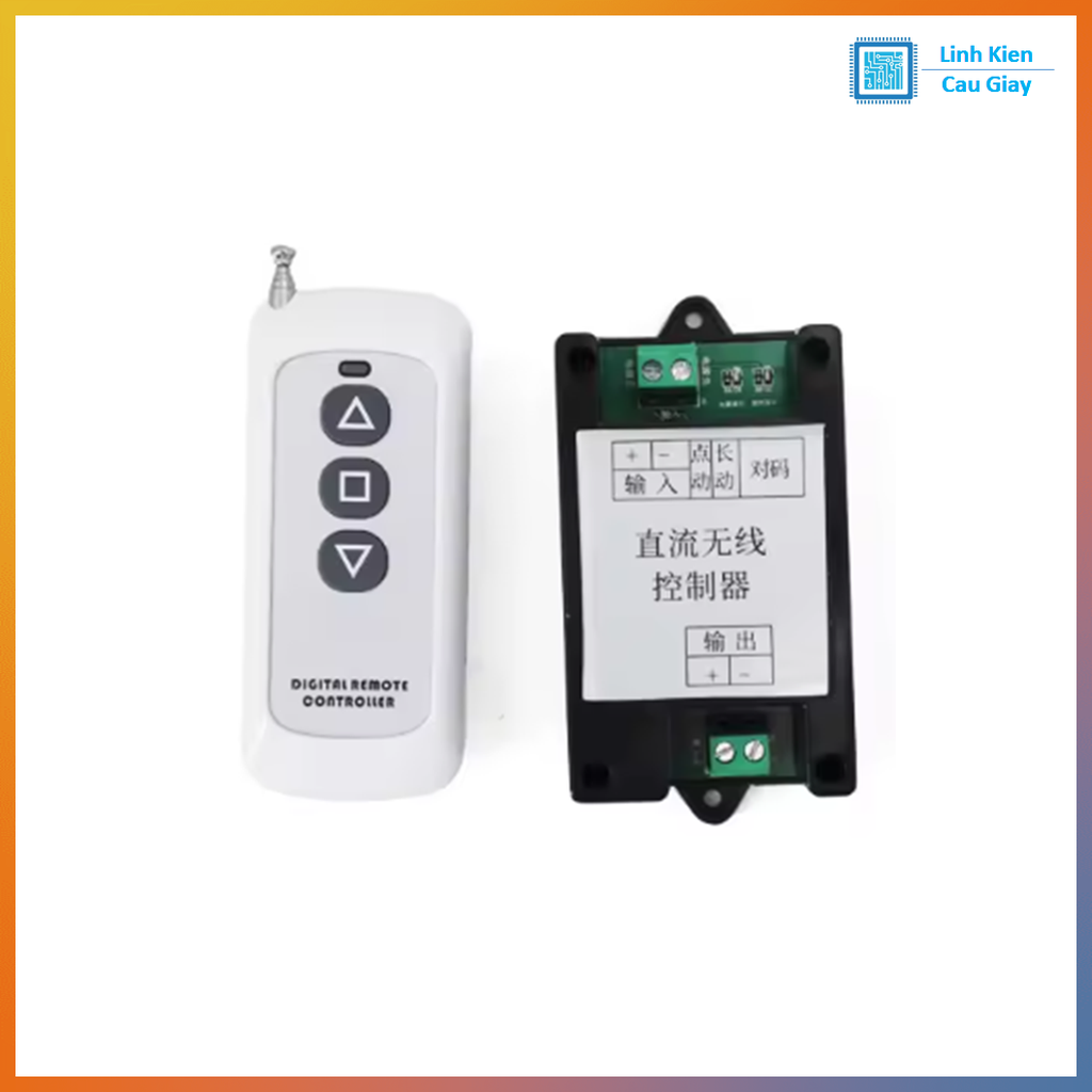 Bộ điều khiển xi lanh RF 433Mhz 2 relay từ xa
