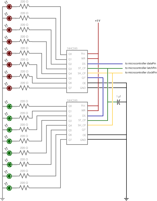 Linh kiện IC 74HC595 Chân dán SOP-16