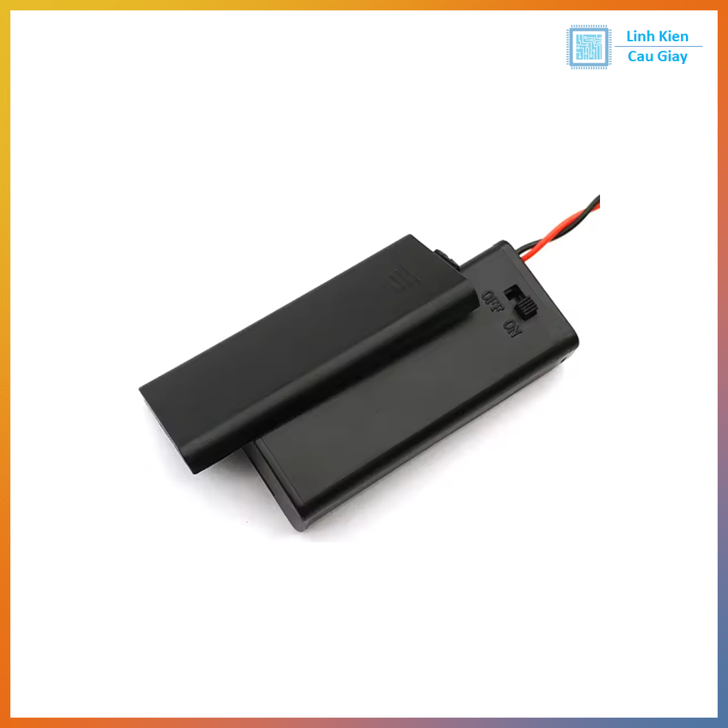Hộp Đế 2 Pin AAA có lắp và công tắc