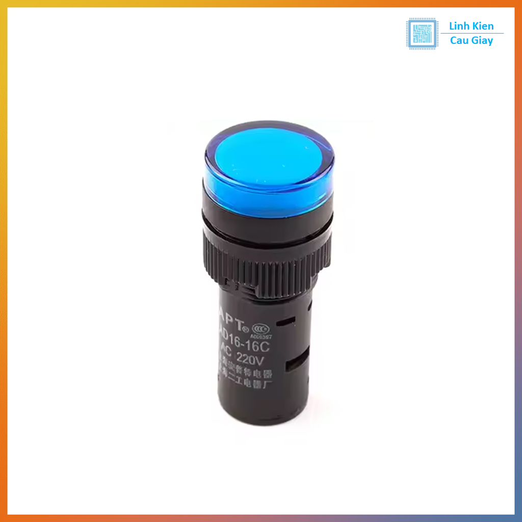 Đèn báo phi 16mm AD16 22D/S Điện áp 12V