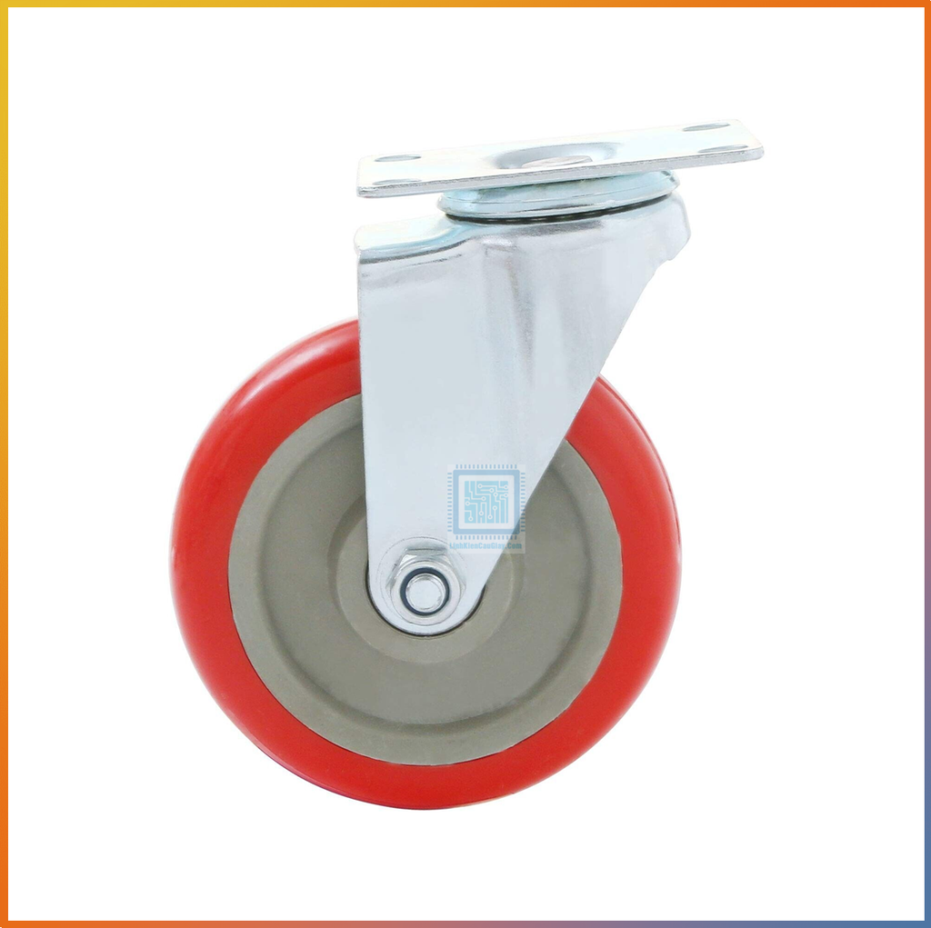 Bánh xe PU to chịu lực chống ồn Hàn Quốc chịu lực đường kính 15cm, 20cm chất lượng cao