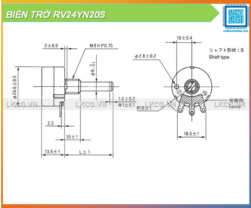 BIẾN TRỞ RV24YN20S CÁC GIÁ TRỊ