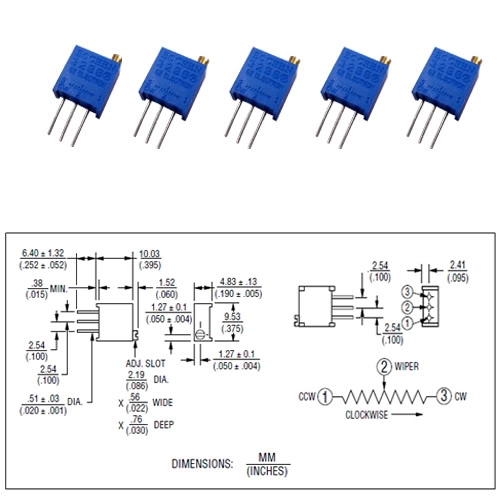 Biến Trở VR 3296W Các giá trị