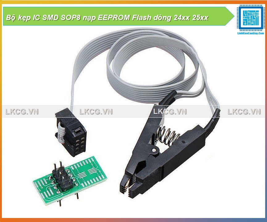 Bộ kẹp IC SMD SOP8 nạp EEPROM Flash dòng 24xx 25xx