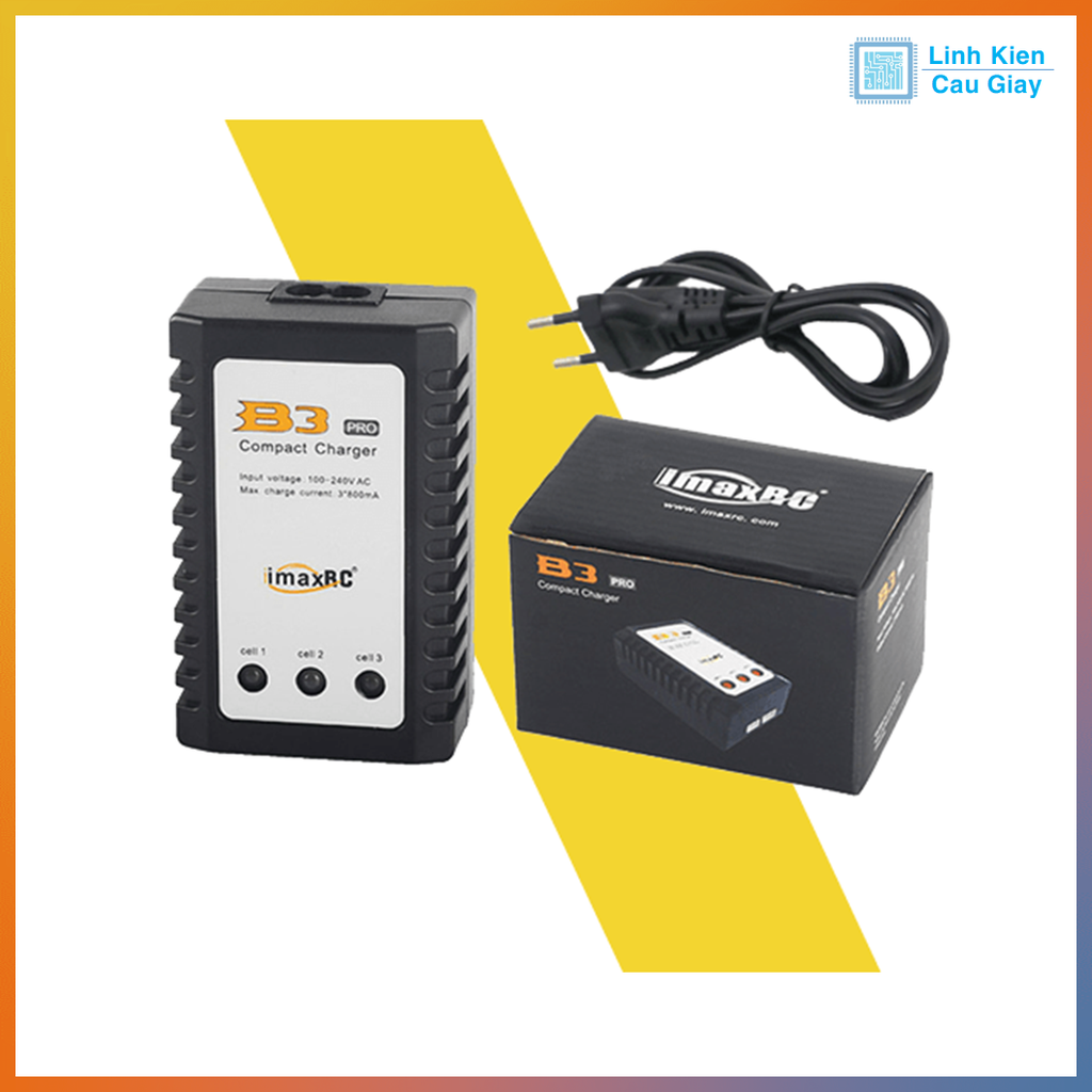 Bộ sạc pin B3 Pro cho Lipo, Lithium, 18650 2S và 3S