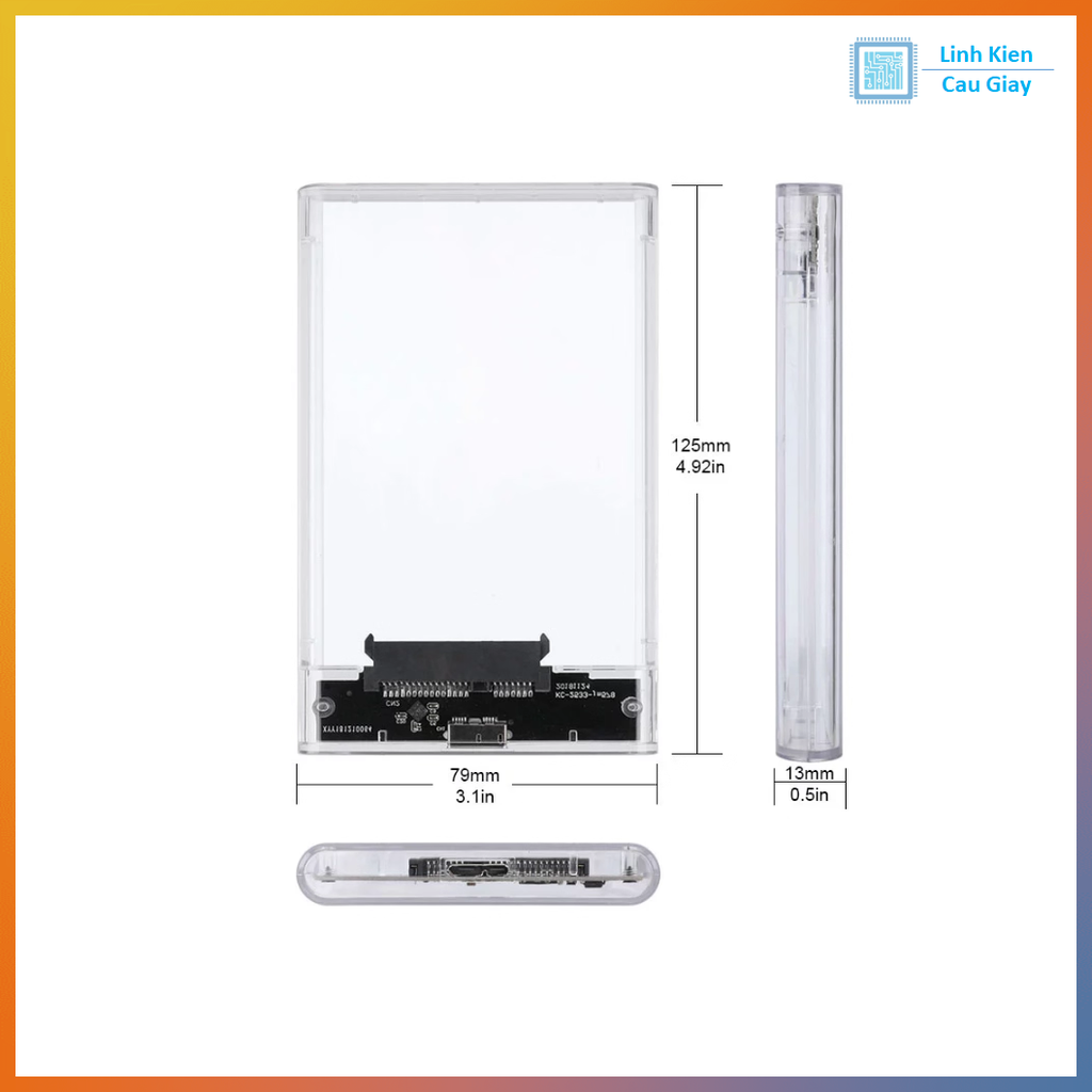 Box ổ cứng di động 2.5 inch USB 3.0, type C