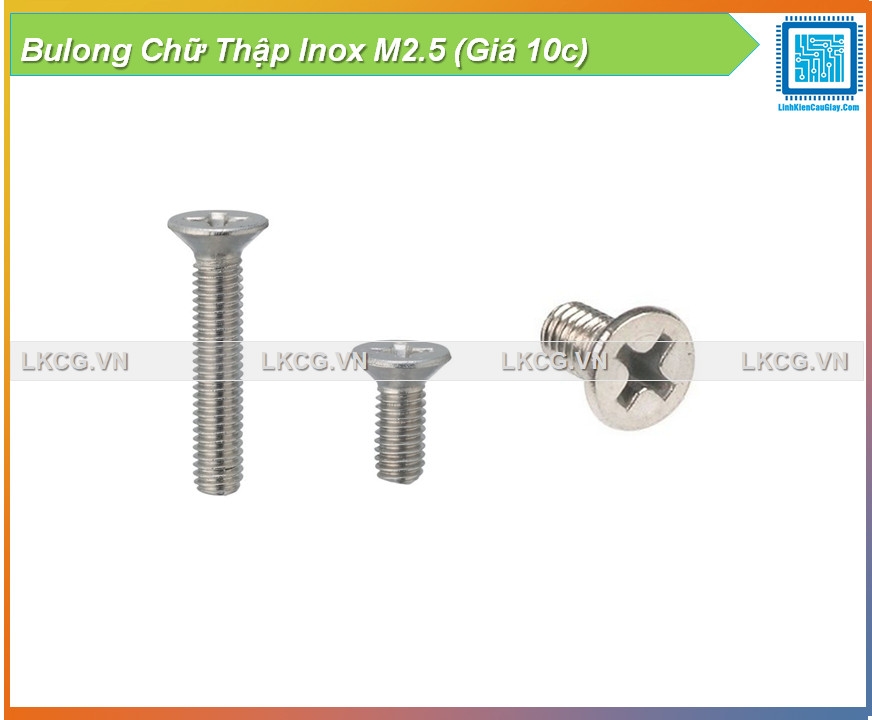 Bulong Chữ Thập Inox M2.5 (Giá 10c)