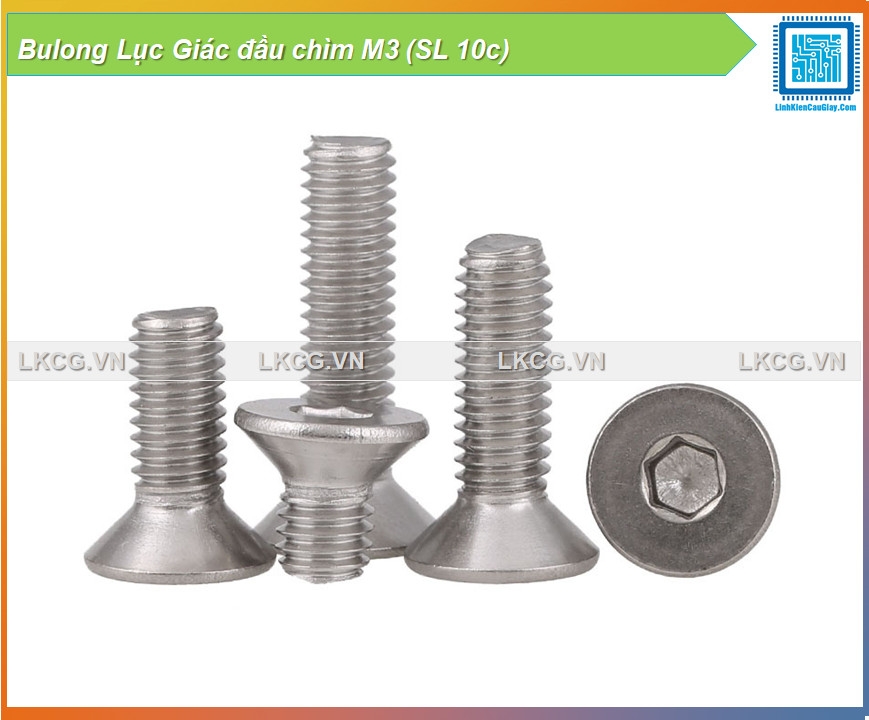 Bulong Lục Giác đầu chìm M3 (SL 10c)