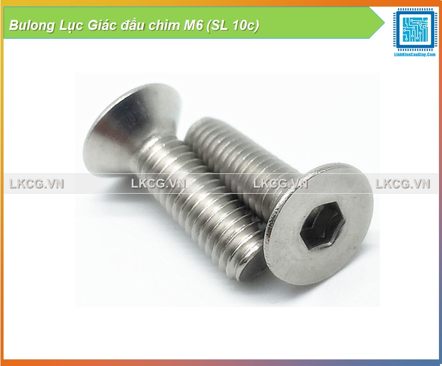 Bulong Lục Giác đầu chìm M6 (SL 10c)