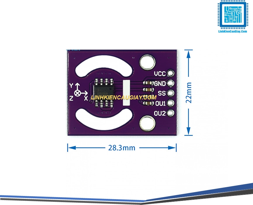 Module Cảm Biến Góc 3D MCU-93 MLX90333