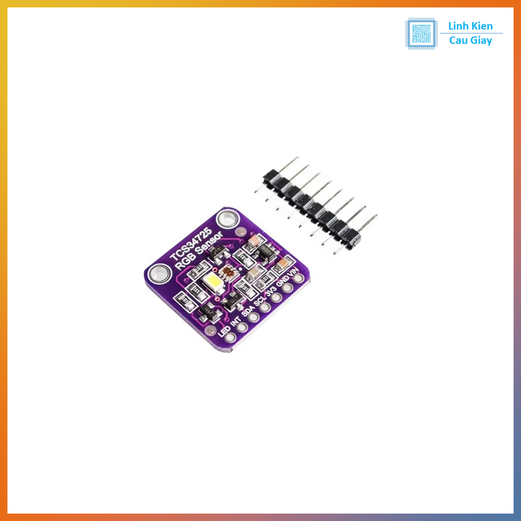 Cảm biến màu TCS34725 nhận dạng màu RGB I2C - Phiên bản vuông