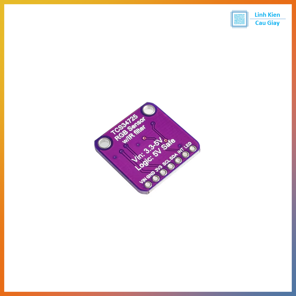 Cảm biến màu TCS34725 nhận dạng màu RGB I2C - Phiên bản vuông
