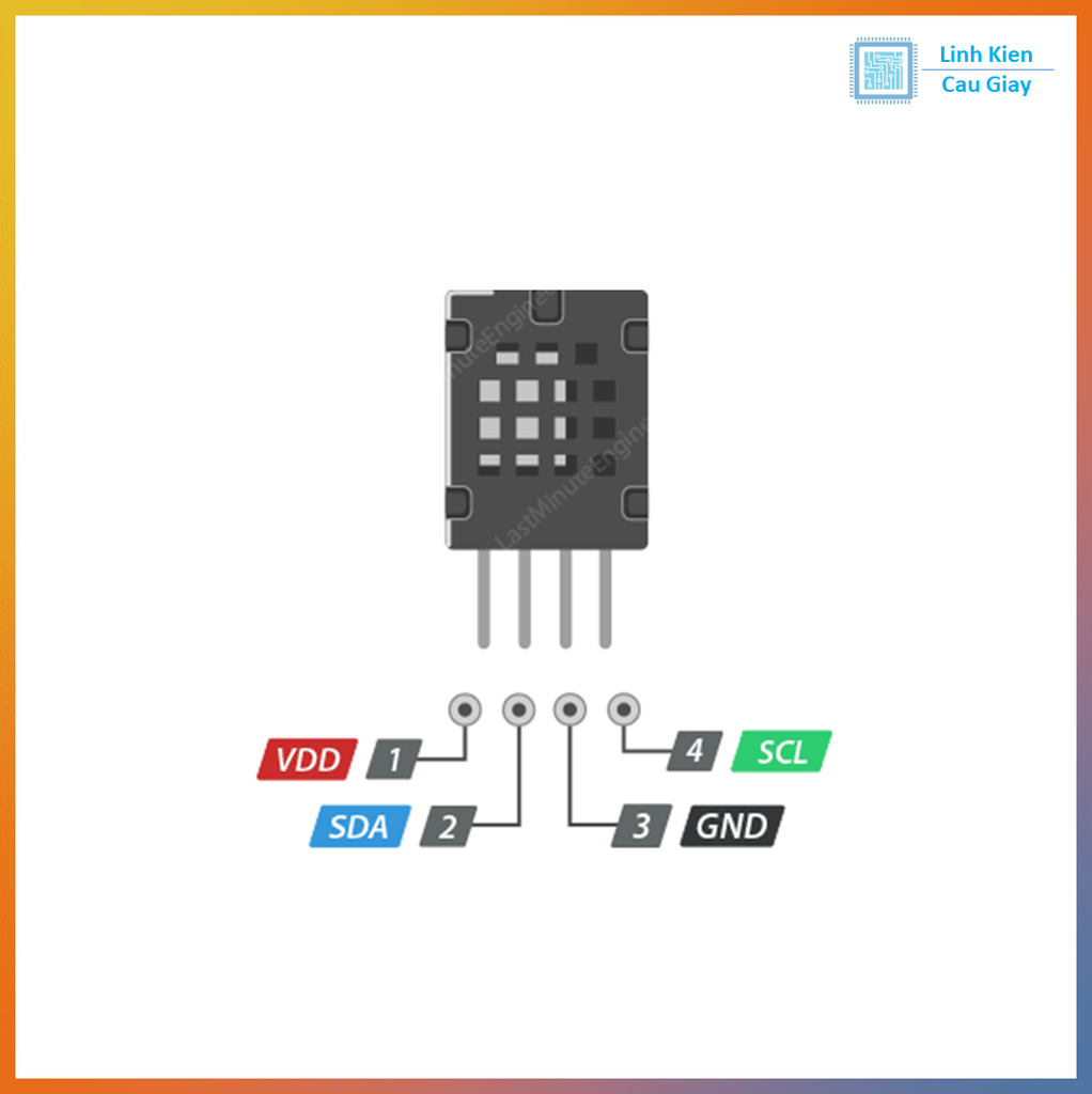 Cảm biến nhiệt độ và độ ẩm I2C AM2320