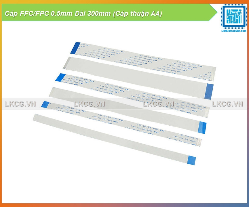 Cáp FFC/FPC 0.5mm Dài 300mm (Cáp thuận AA)