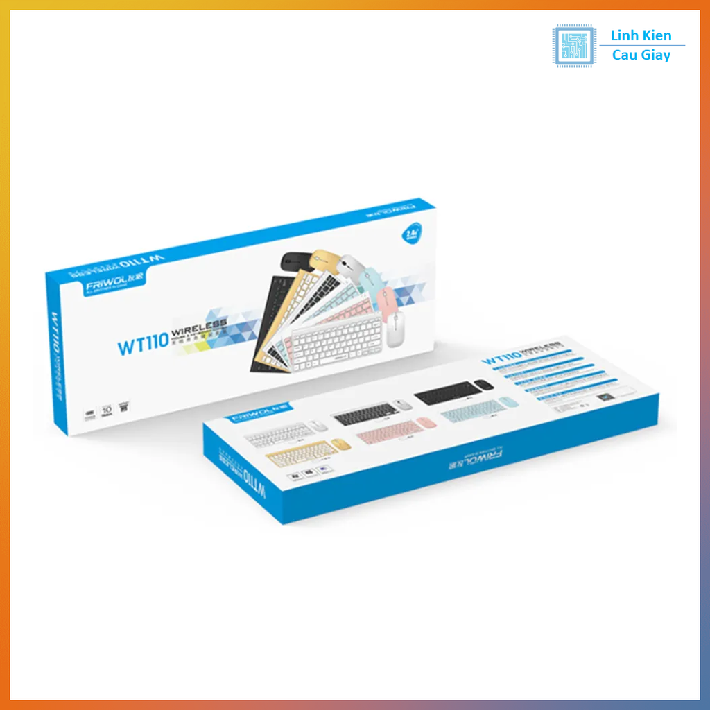 Combo bàn phím chuột không dây WT110