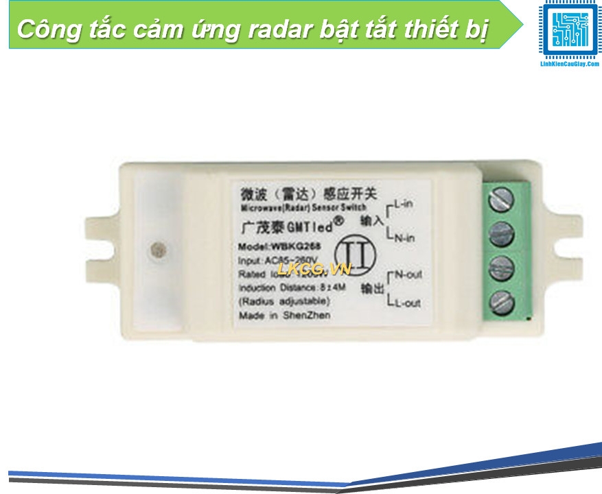 Công tắc cảm ứng radar bật tắt thiết bị