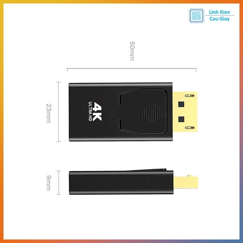 Đầu Chuyển Đổi Displayport to HDMI, DP to HDMI (Hỗ Trợ 4K)