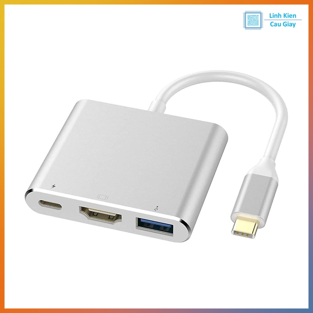 Đầu chuyển đổi Type-C to HDMI, USB 3.0, Type-C đa năng