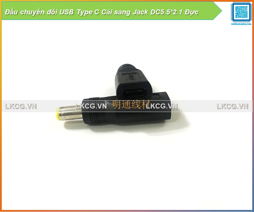 Đầu chuyển đổi USB Type C Cái sang Jack DC5.5*2.1 Đực