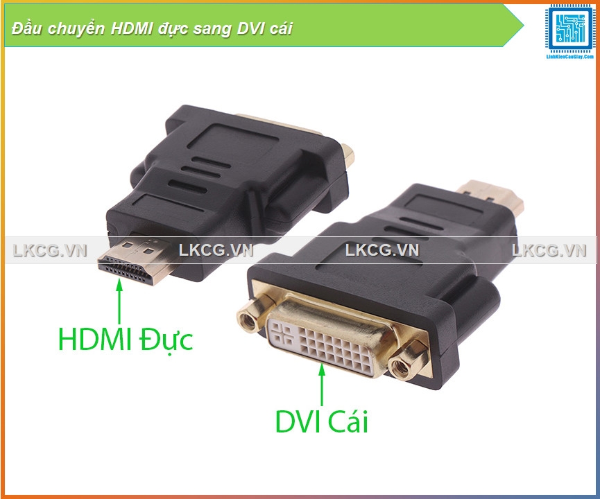 Đầu chuyển HDMI đực sang DVI cái