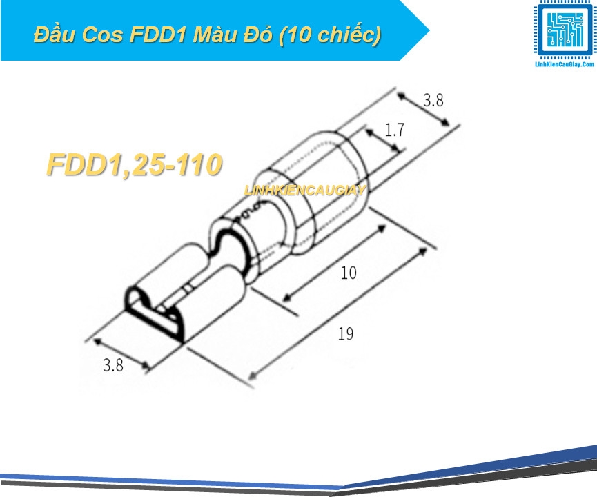 Đầu Cos FDD1 Màu Đỏ (10 chiếc)