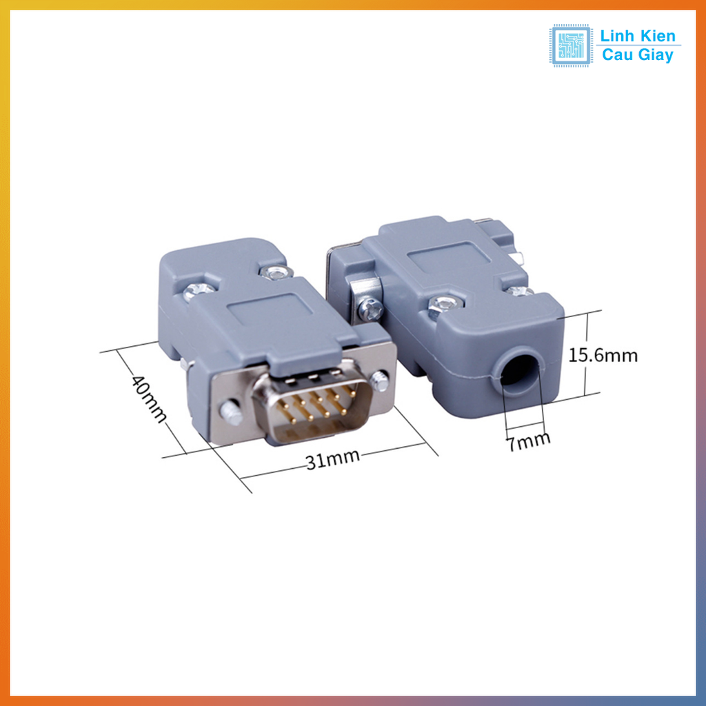 Đầu nối DB9 kèm vỏ nhựa