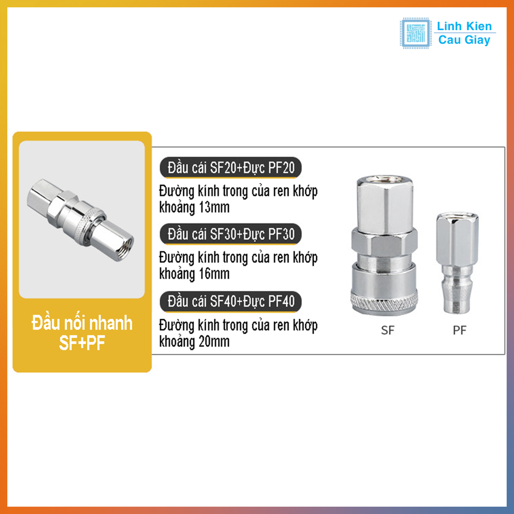 Đầu nối hơi nhanh SH+PH, SM+PM, SP+PP, SF+PF