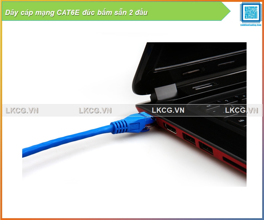 Dây cáp mạng CAT6E đúc bấm sẵn 2 đầu