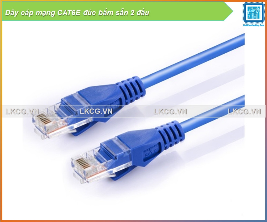 Dây cáp mạng CAT6E đúc bấm sẵn 2 đầu