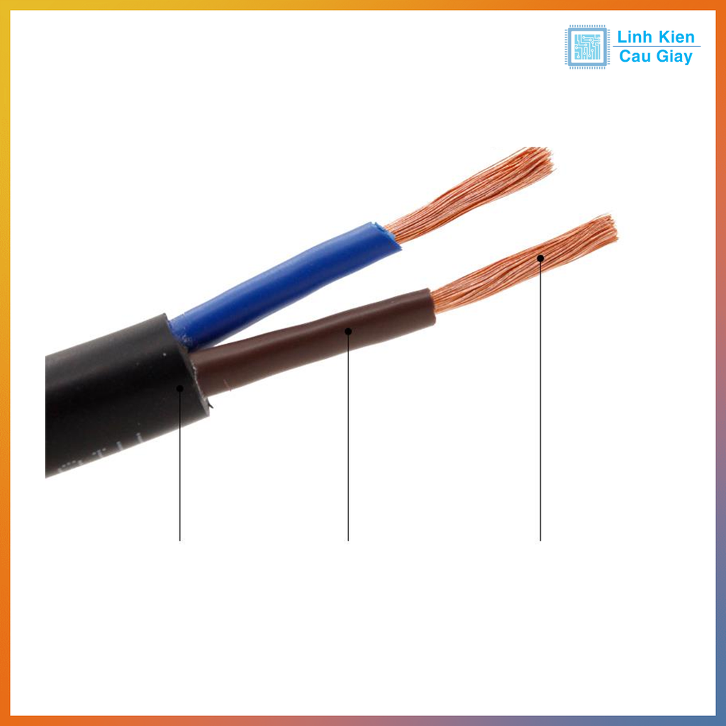 Dây Điện 2 Lõi RVV 0.3mm (1 Mét)