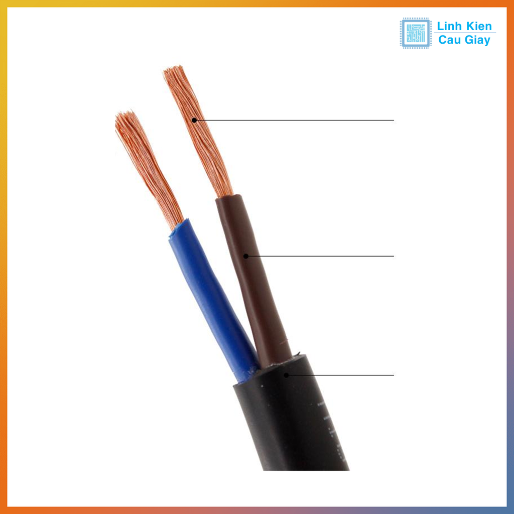 Dây Điện 2 Lõi RVV 0.3mm (1 Mét)