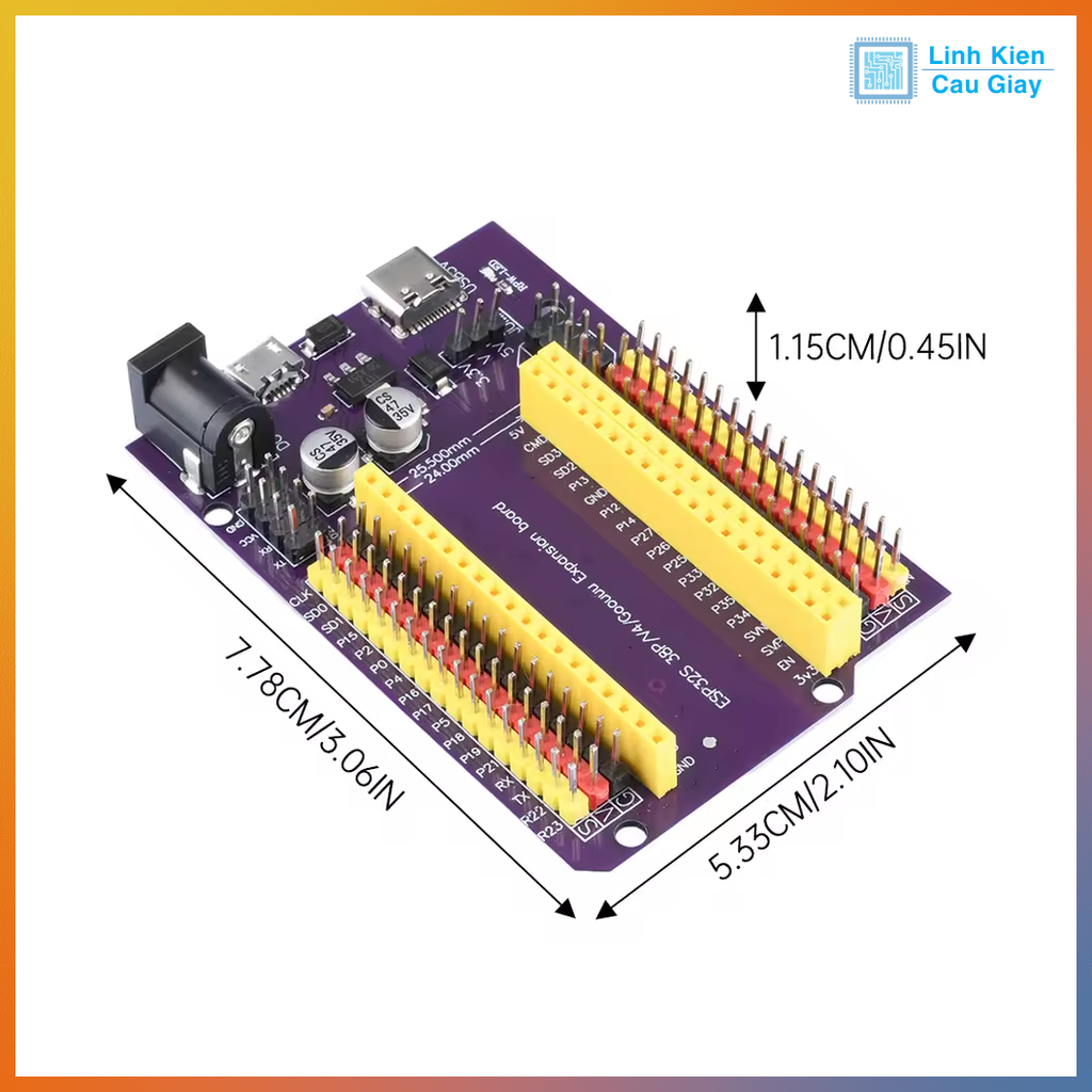 Đế ra chân MCU ESP32 38P Expansion Board V2
