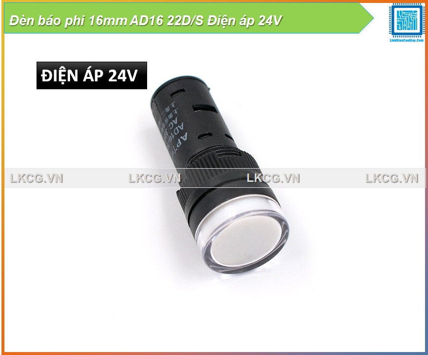 Đèn báo phi 16mm AD16 22D/S Điện áp 24V