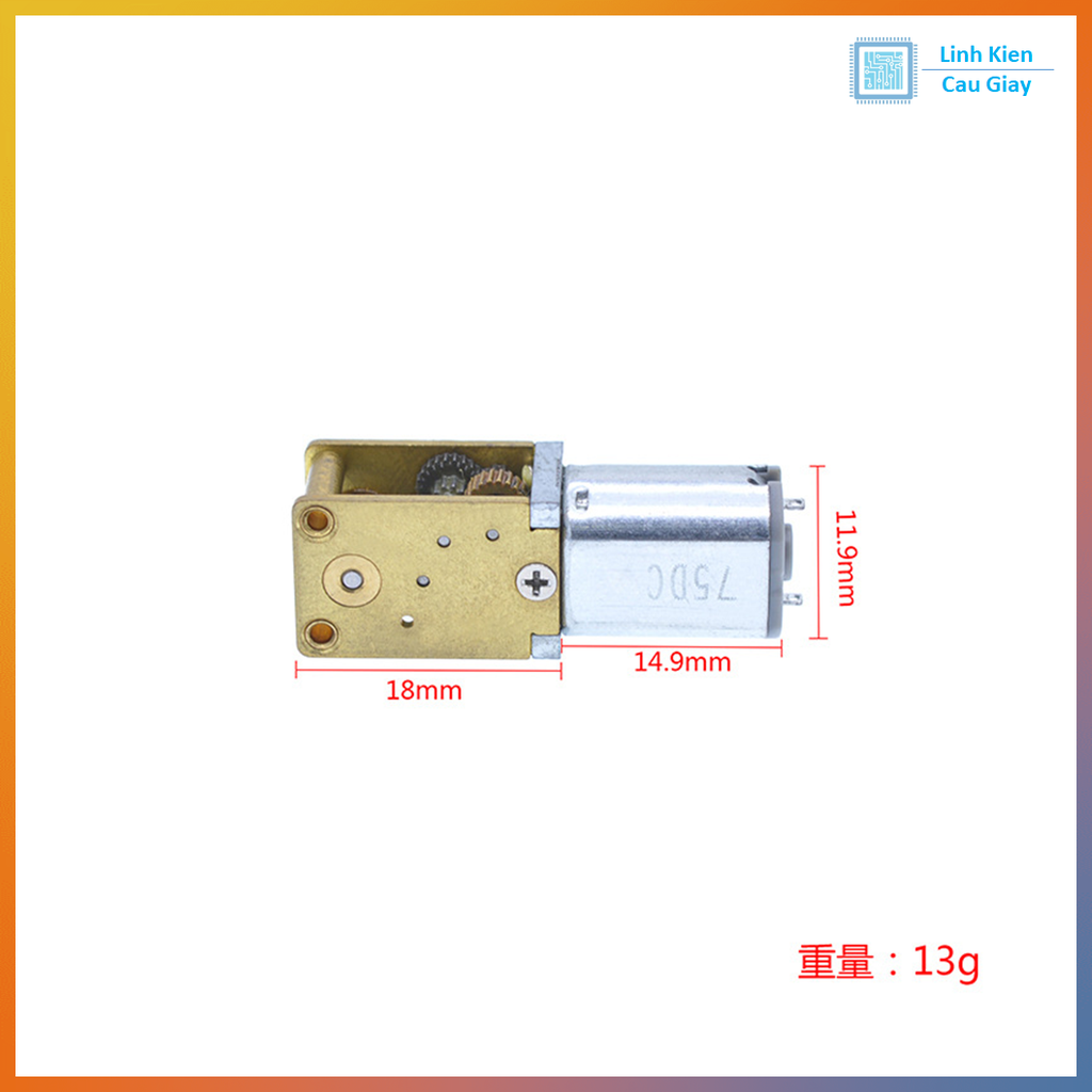 Động cơ giảm tốc GA12-N20 trục ngang