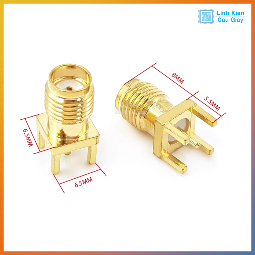Jack SMA cái thẳng gắn PCB