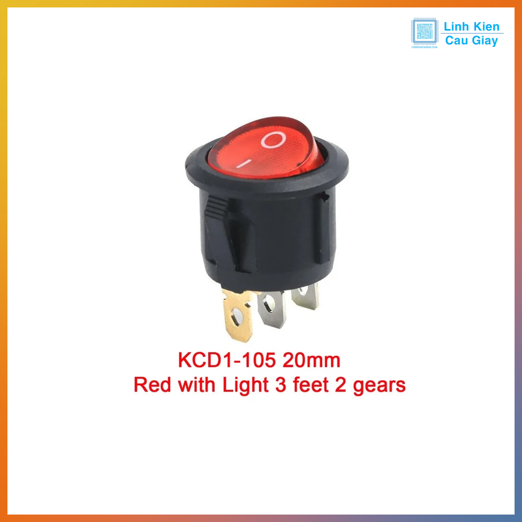 Công tắc bập bênh tròn KCD1-105 6A 250V