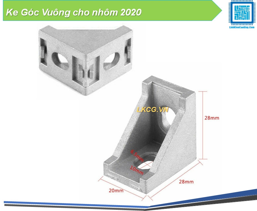 Ke Góc Vuông cho nhôm 2020, 2028