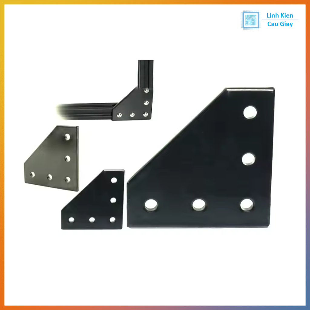 Ke góc vuông 90 độ L nhôm 3030 đen