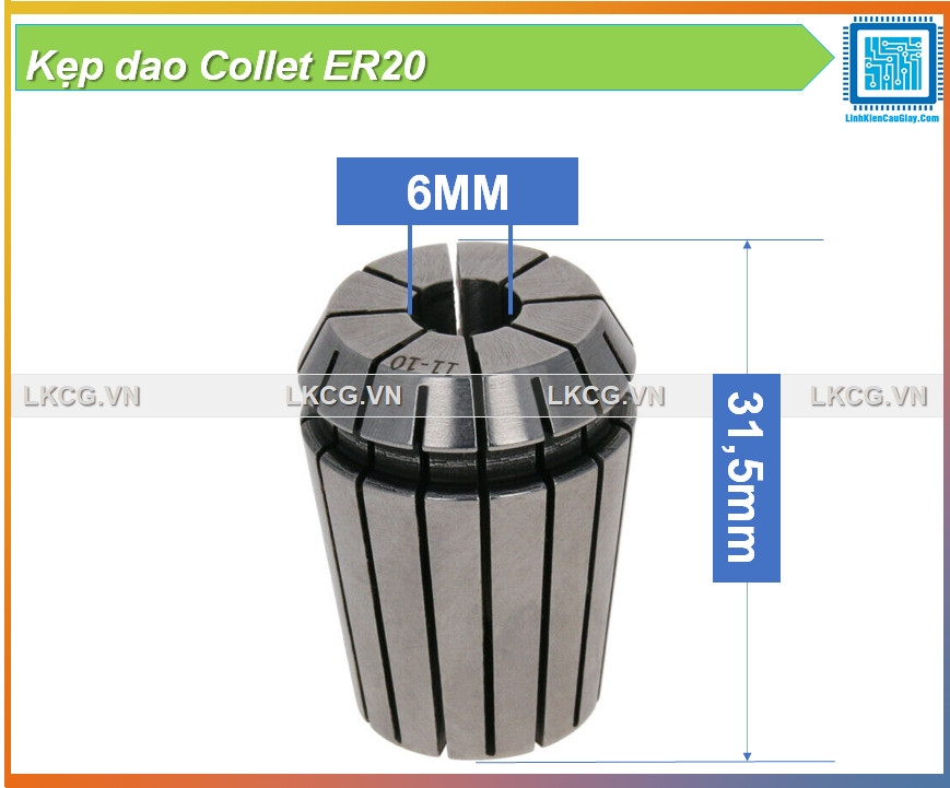 Kẹp dao Collet ER20