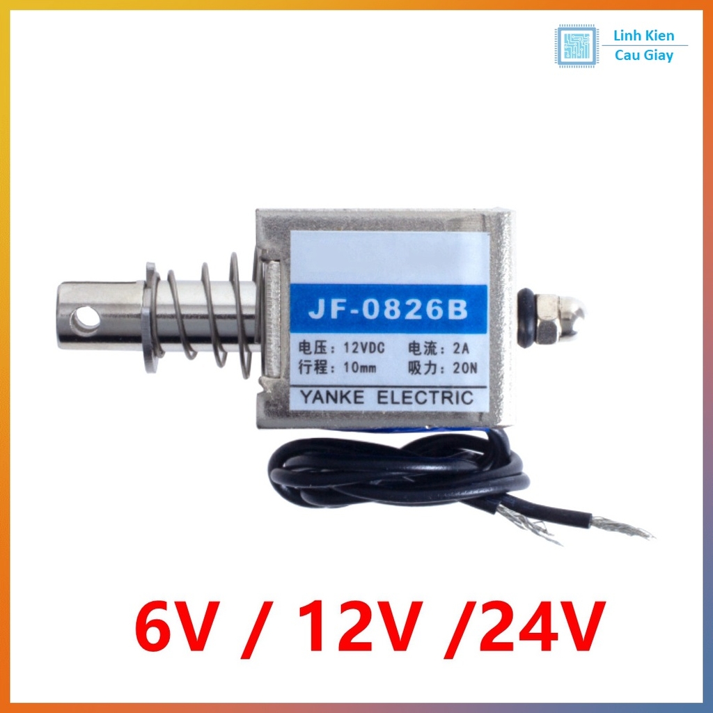 Khóa Chốt Điện 24V JF-0826B 12v, 24v