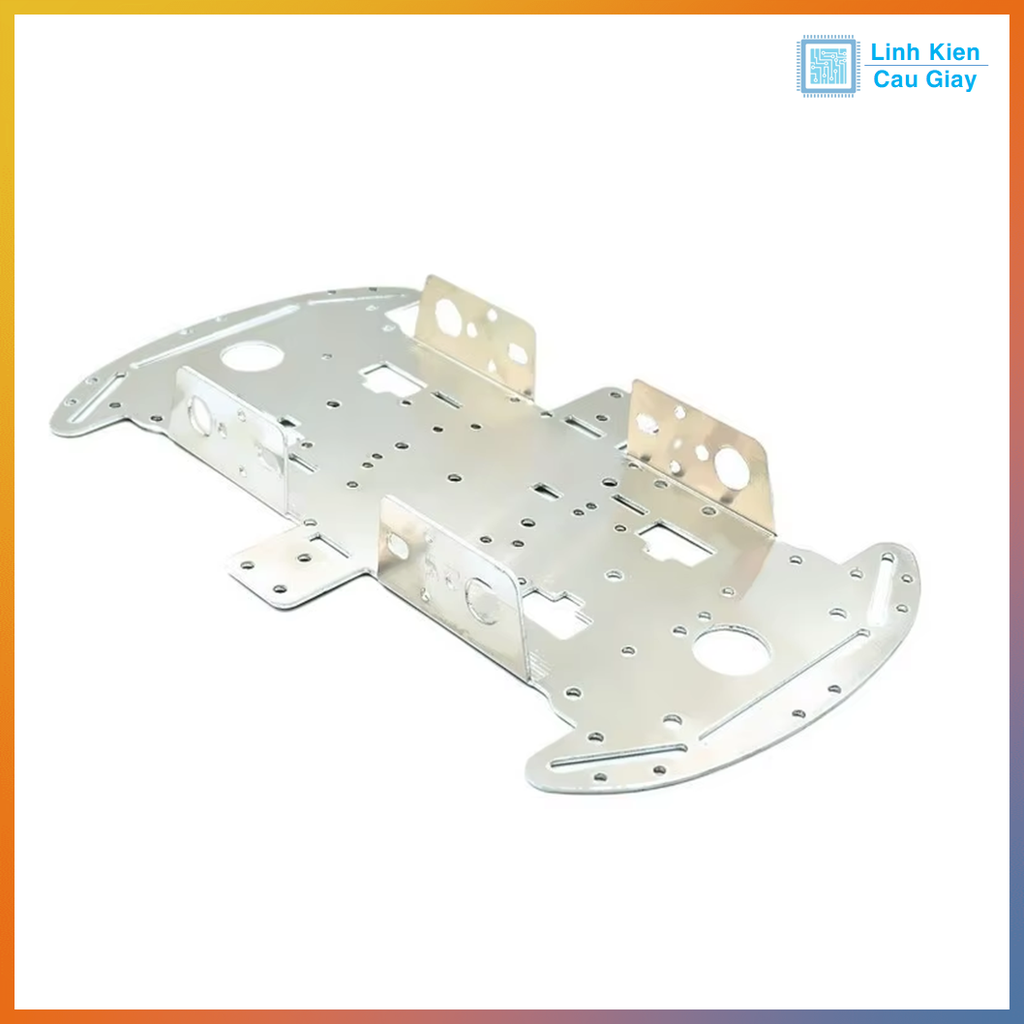 Khung xe robot kim loại 4 bánh thép dày 1,5mm