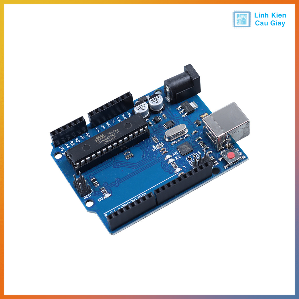 Board Arduino UNO R3 ATmega328 U chip cắm