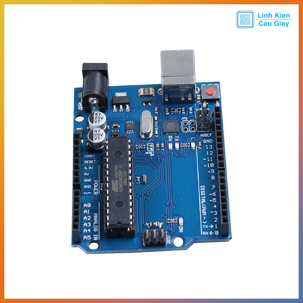 Board Arduino UNO R3 ATmega328 U chip cắm
