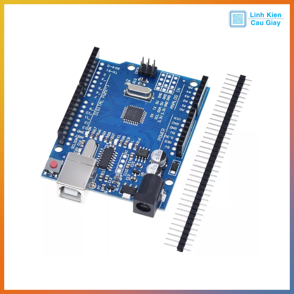 Board Arduino UNO R3 ATmega328P chip dán
