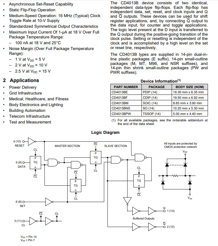 Linh kiện IC CD4013