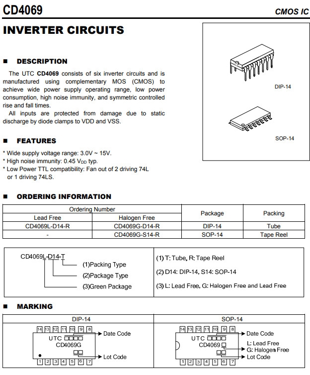 Linh kiện IC CD4069