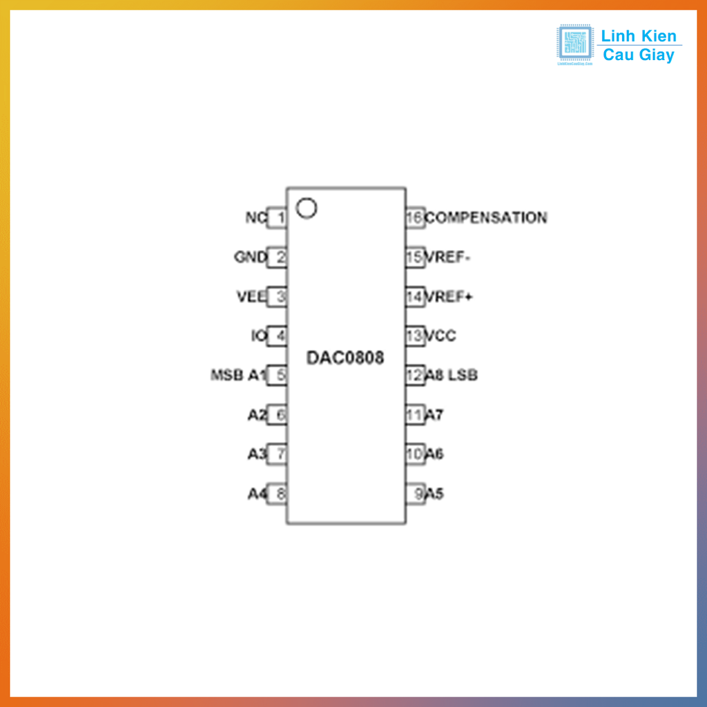 Linh kiện IC DAC0808LCMX chân dán SOP16